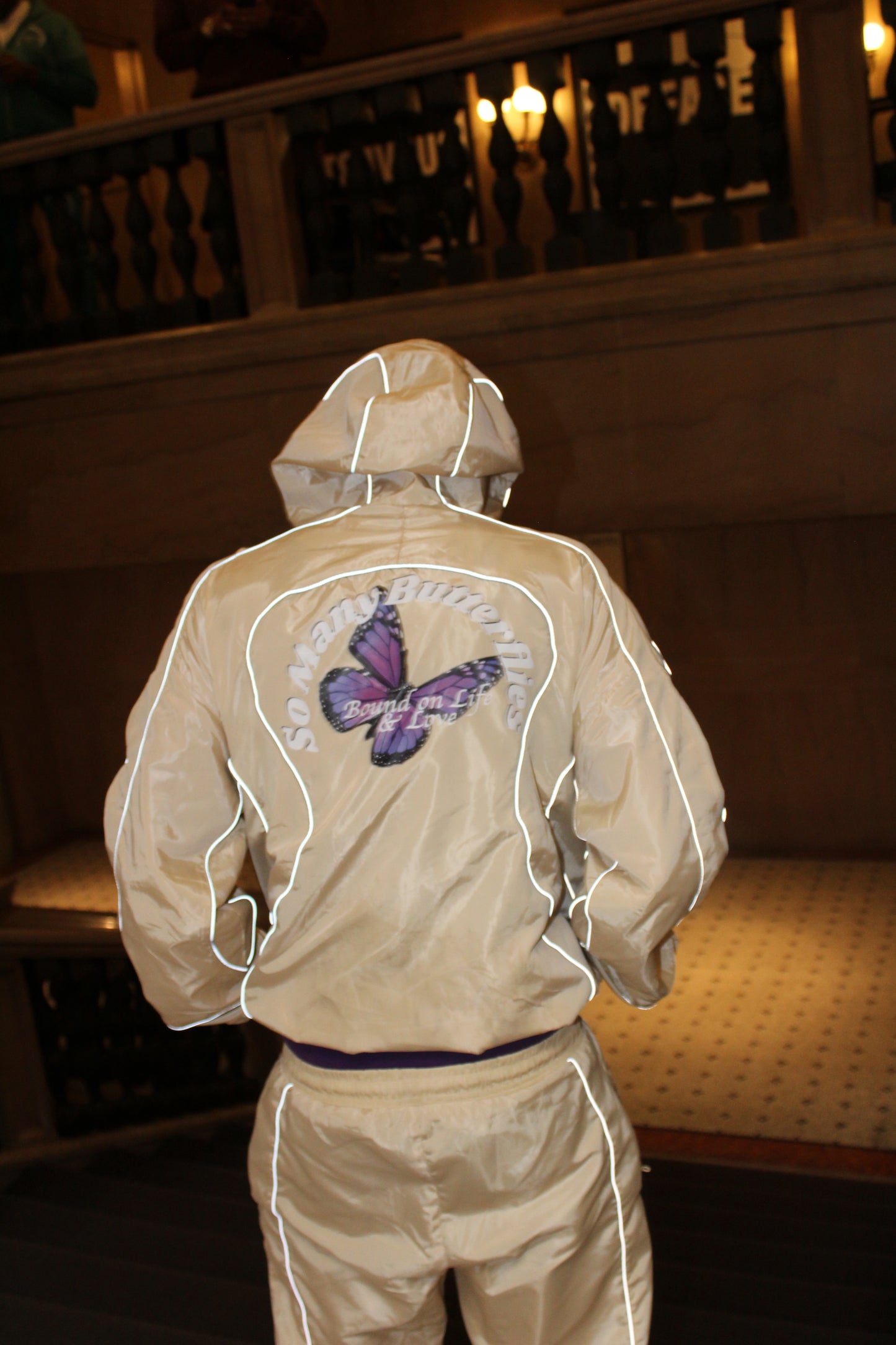 (Crème Purple Butterfly) So Many Butterflies Windbreak Set