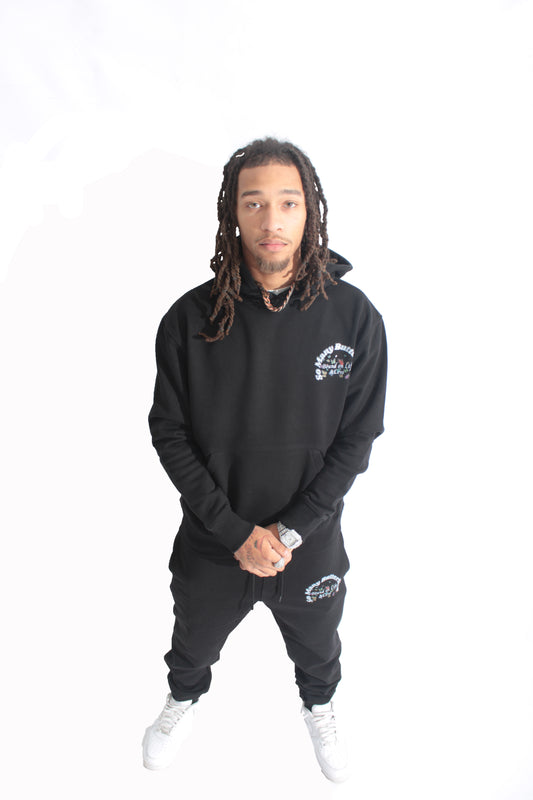 (Black) So Many Butterflies Heavyweight Sweatsuit