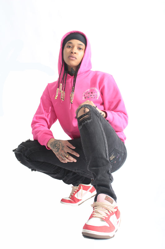 (Pink) So Many Butterflies Lightweight Hoodie