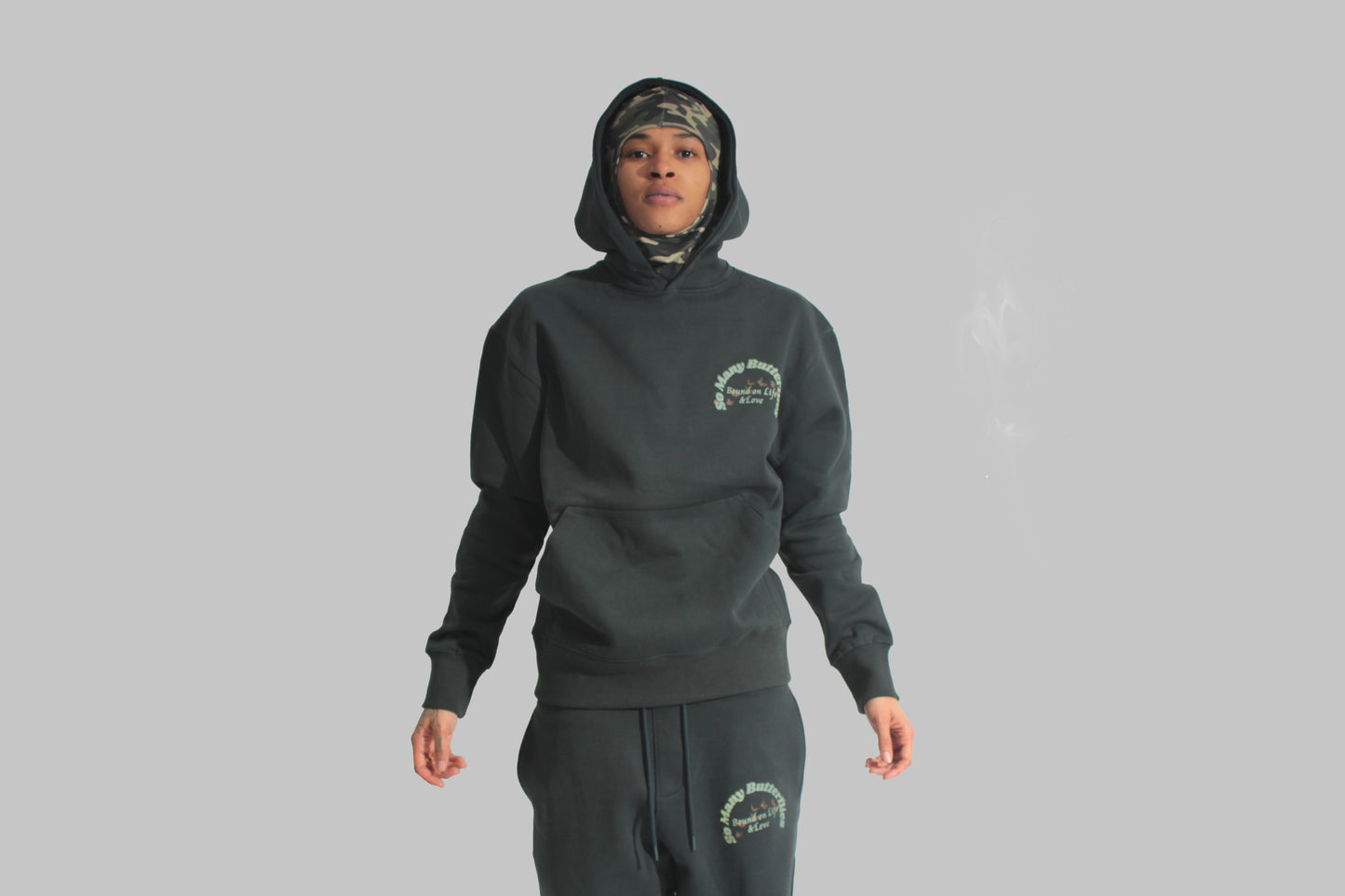 (Forest Green) So Many Butterflies Heavyweight Sweatsuit