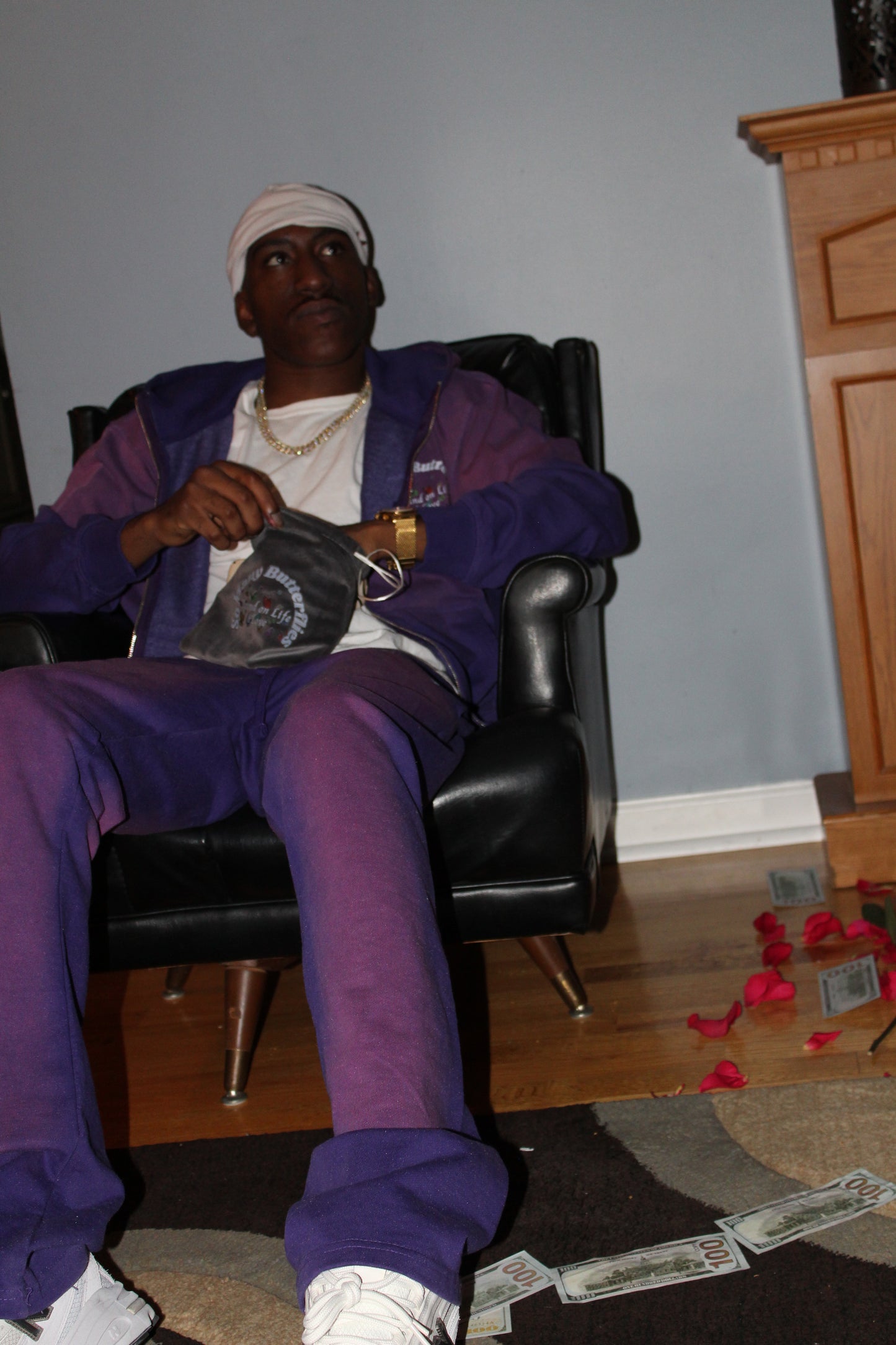 (Purple Multi-Butterfly) So Many Butterflies SweatSuit
