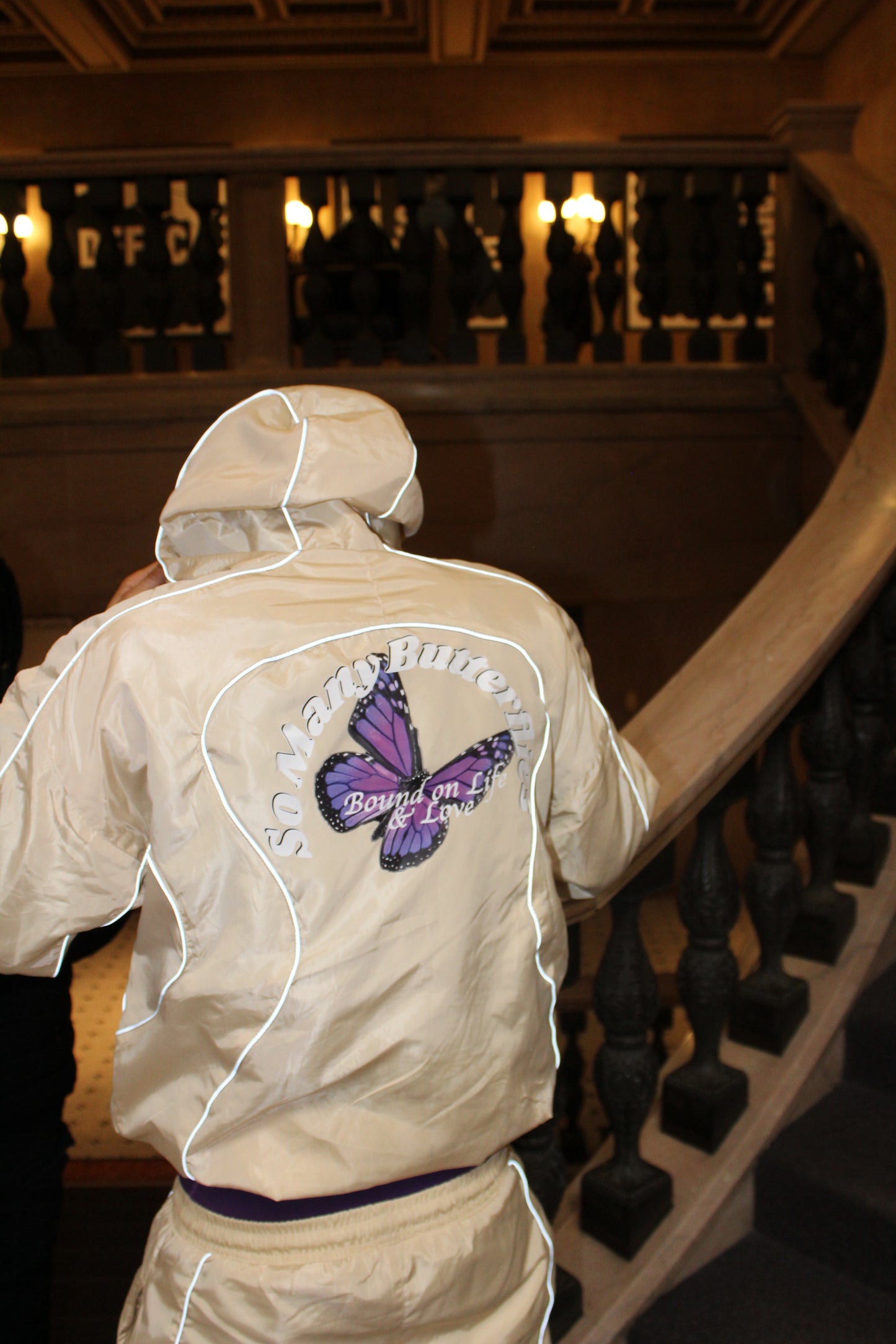 (Crème Purple Butterfly) So Many Butterflies Windbreak Set