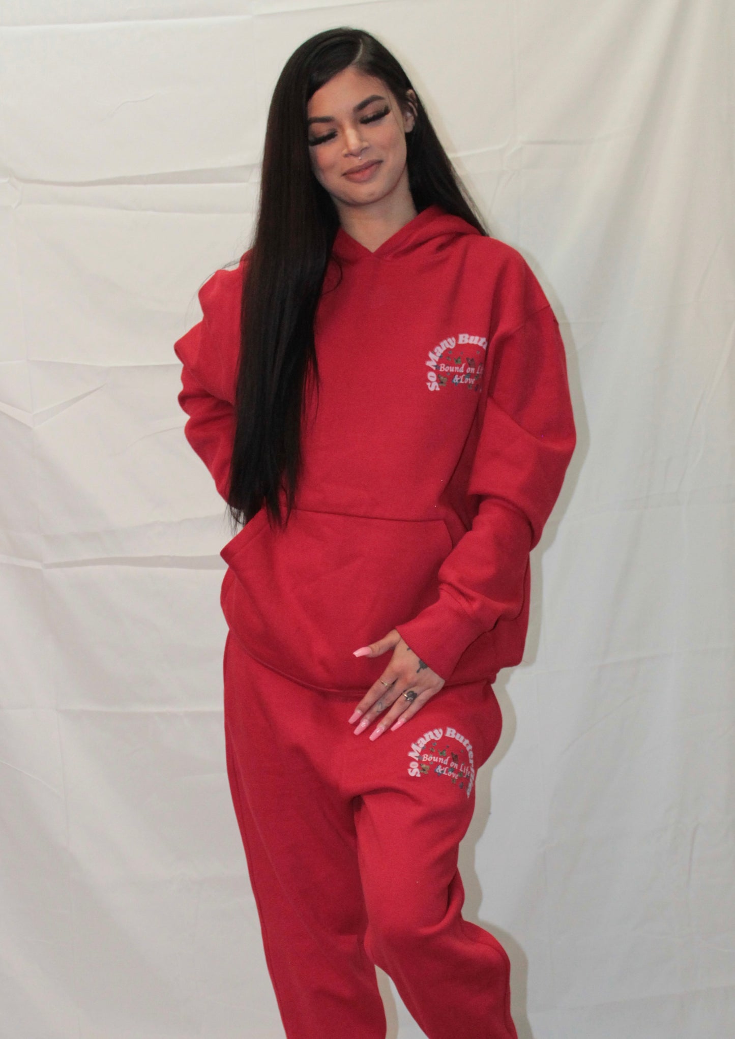 (Red Multi Butterfly) So Many Butterflies SweatSuit