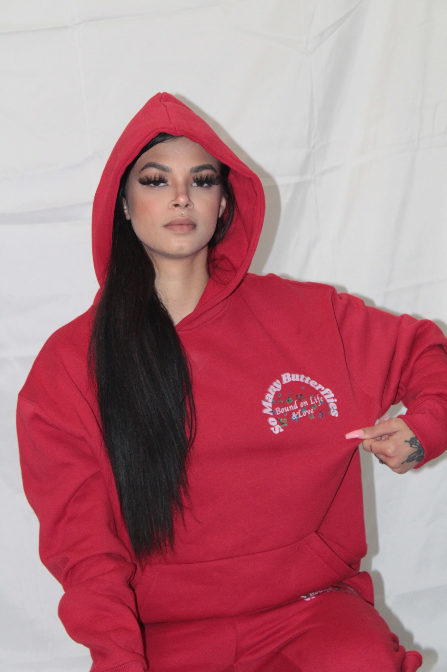 (Red Multi Butterfly) So Many Butterflies SweatSuit