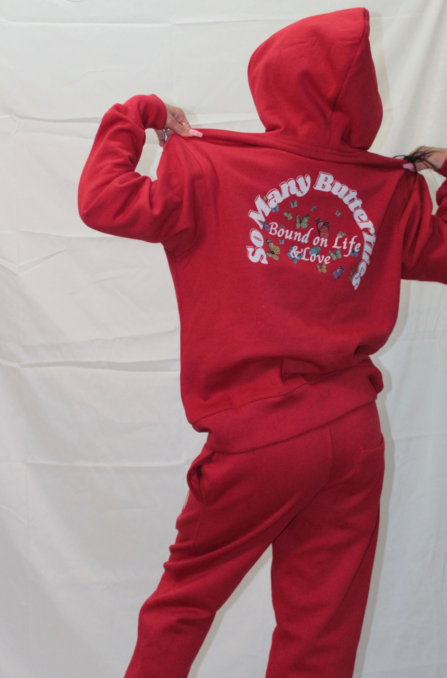 (Red Multi Butterfly) So Many Butterflies SweatSuit