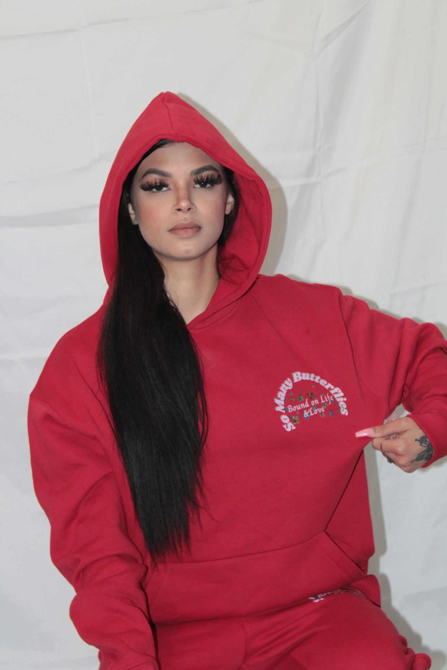 (Red Multi Butterfly) So Many Butterflies SweatSuit