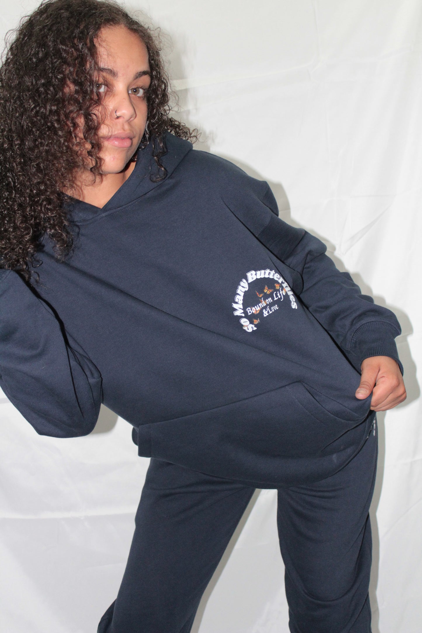 (Navy Blue Monarch) So Many Butterflies SweatSuit