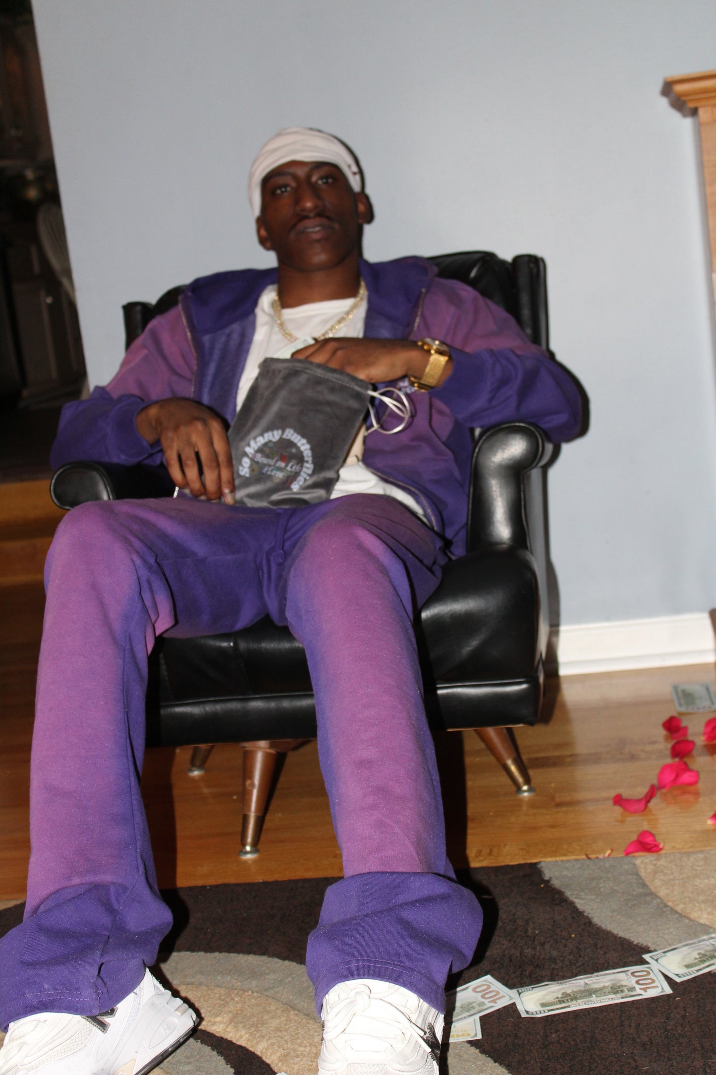 (Purple Multi-Butterfly) So Many Butterflies SweatSuit