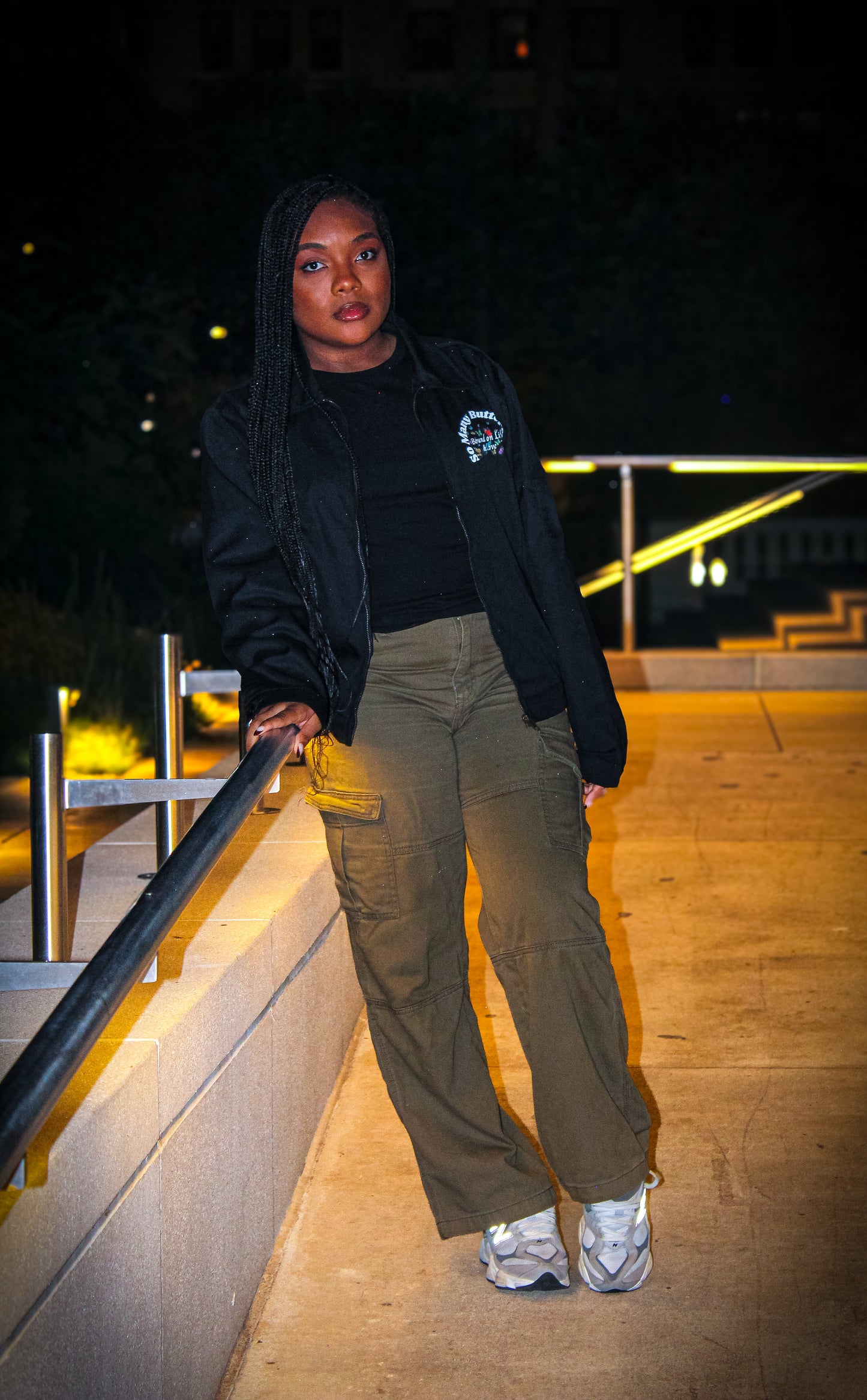 Black Denim Multi Butterfly jacket